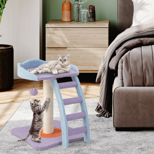 2-layer Cat Tree, Cat Climbing Frame, Plush Cat Tower And Ladder Shape, Shipped By Amazon Shipping, Prohibited For Sale By WALMART
