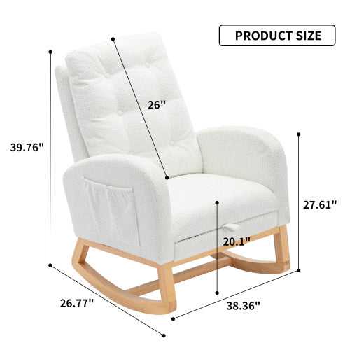 Decorative Rocking Chair With Footrest