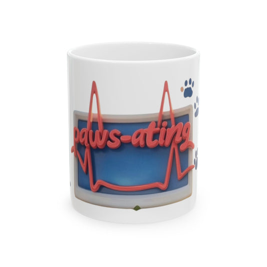 Paws-ating Pet Lover Ceramic Mug, Dog Owner Gift, Cute Puppy Mug, Animal Lover Coffee Cup, Fun Pet-Themed Drinkware, Perfect for Birthdays