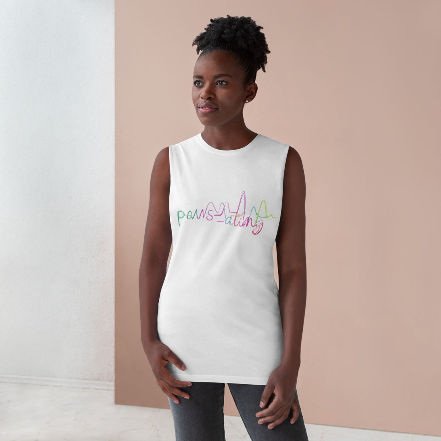 Colorful Pawsating Vibes Unisex Tank, Pet Lover Shirt, Summer Apparel, Gift for