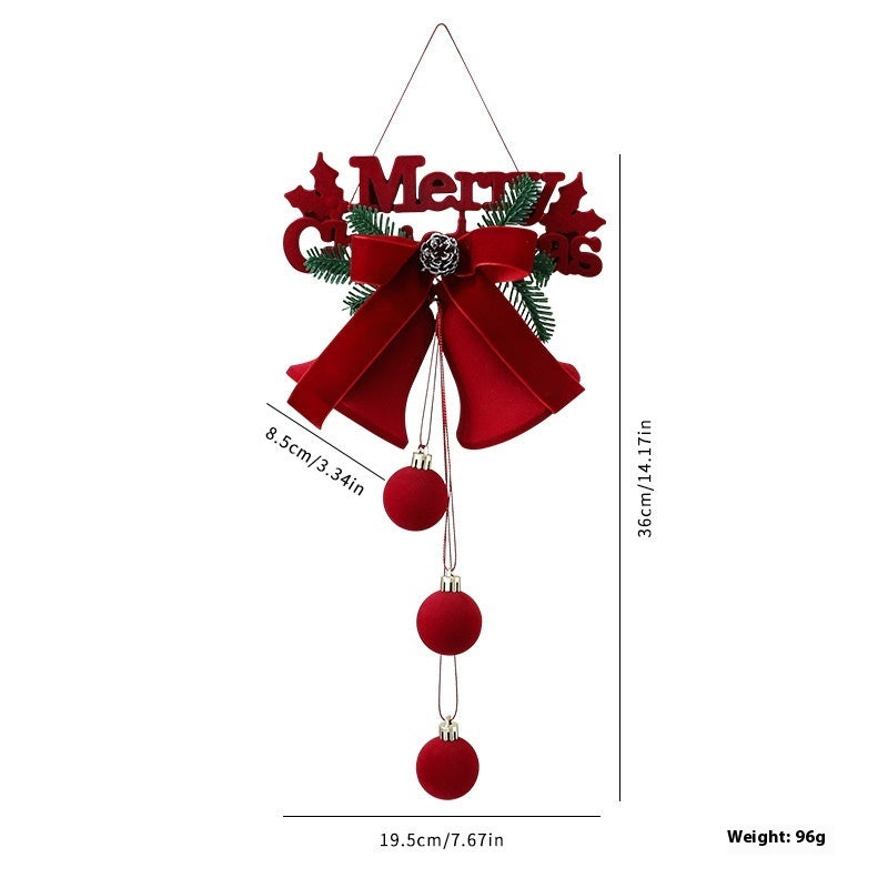 Jingling Bell Decorative Pendant Window Flocking Ornaments