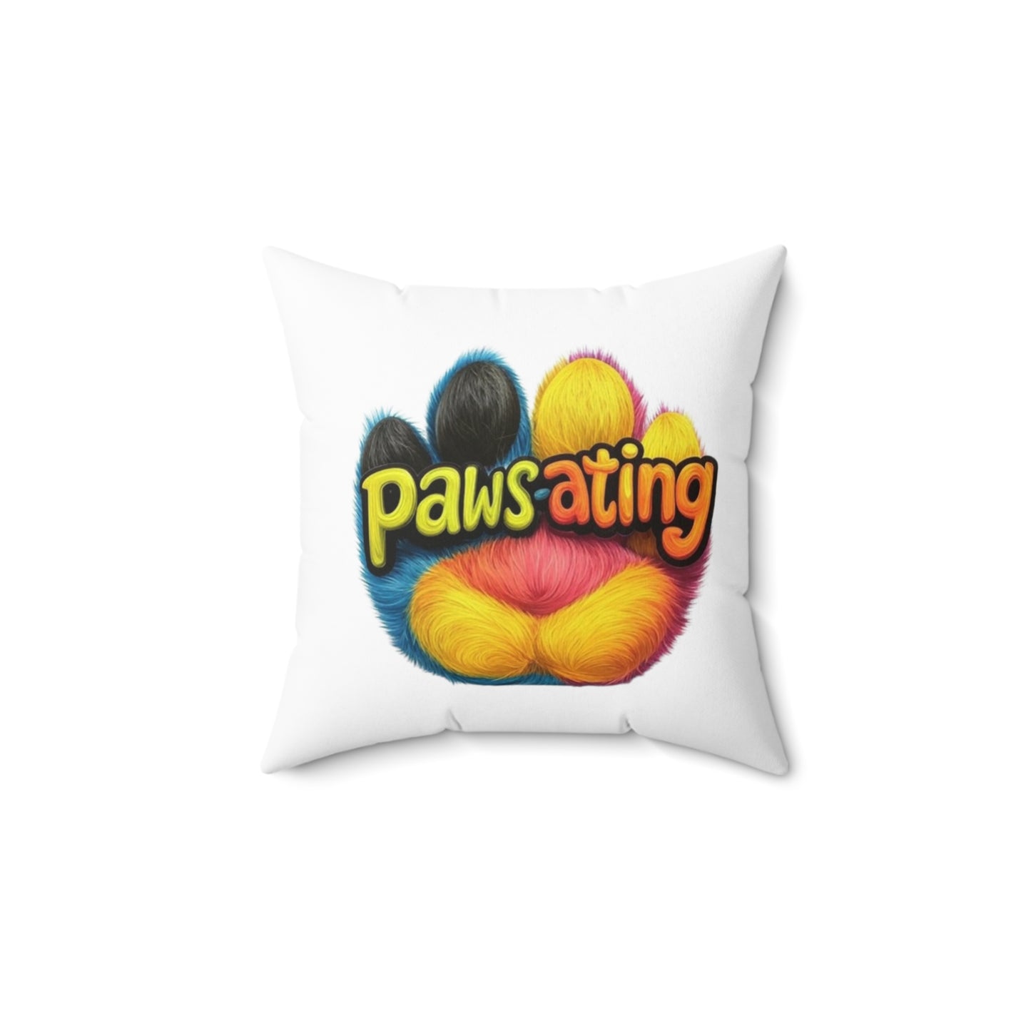 Paw Print Pillow, Fun Home Decor, Pet Lover Gift, Cozy Living Room Accent, Cute Animal Art, Pawsating Design