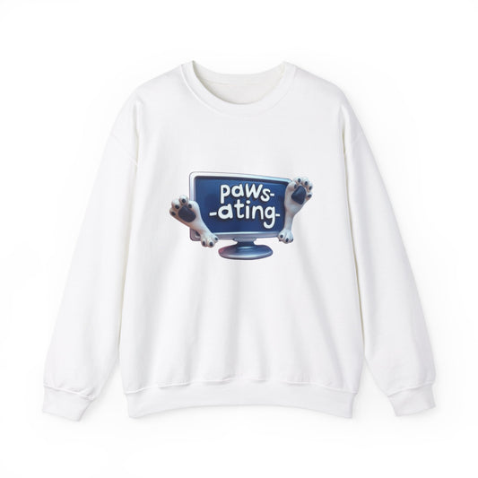 Paws-ating Unisex Heavy Blend™ Crewneck Sweatshirt - Cozy Animal Lover Gift, Perfect for Cat People, Gifts for Pet Owners, Relaxed