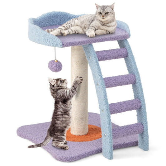 2-layer Cat Tree, Cat Climbing Frame, Plush Cat Tower And Ladder Shape, Shipped By Amazon Shipping, Prohibited For Sale By WALMART