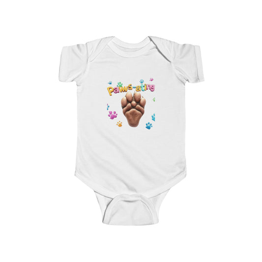 Cute Pawsitive Vibe Baby Bodysuit, Baby Shower Gift, Animal Lover Gift, Cute Infant Clothing, Pet Theme Babywear