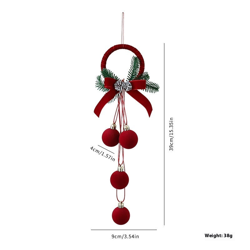 Jingling Bell Decorative Pendant Window Flocking Ornaments