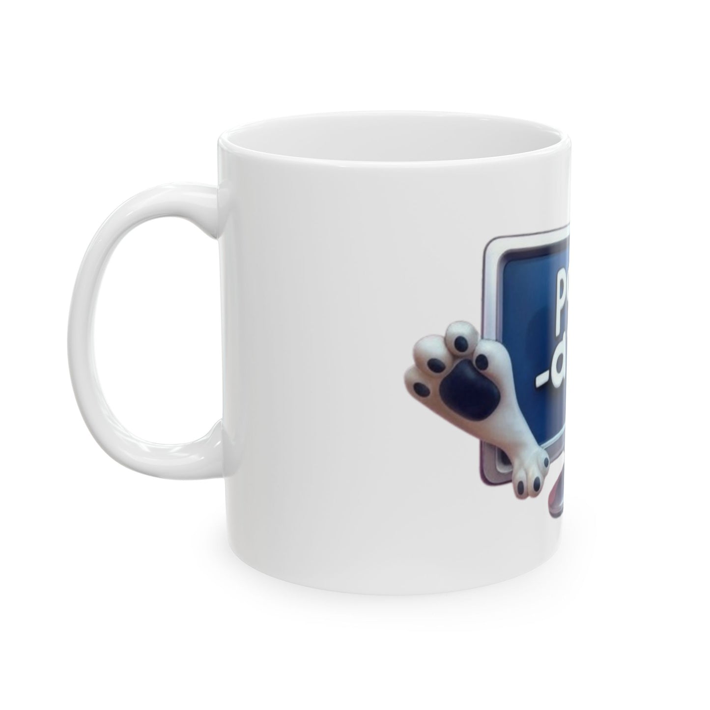 Cute Paws-ating Ceramic Mug | Dog Lover Gift | Pet Owner Coffee Tea Cup | Funny Animal Mug | Dog Themed Kitchen Decor | Gift for Animal