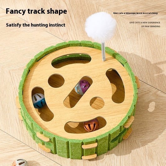 Pet Puzzle Hole Cat Toy Cat Teaser Turntable