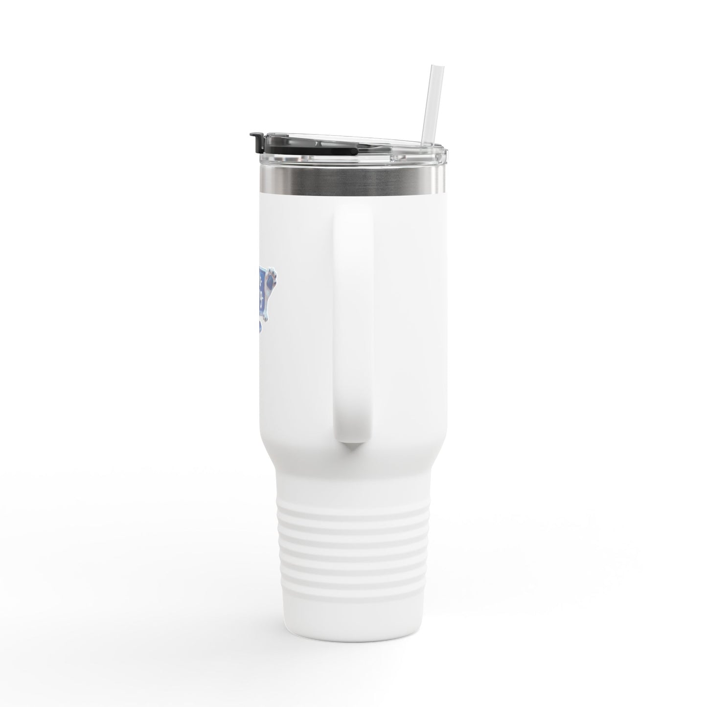Cute Paws-ating Insulated Travel Mug, 40oz Coffee Cup, Pet Lover Gift, Funny Travel Tumbler, Dog Mom Accessory, Unique Sippy Cup