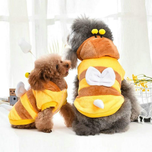 Cat Autumn And Winter Warm Bee Pet Costume Medium Large Dog Coat