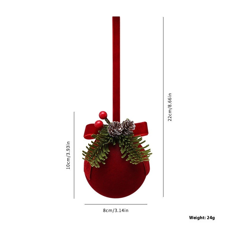 Jingling Bell Decorative Pendant Window Flocking Ornaments