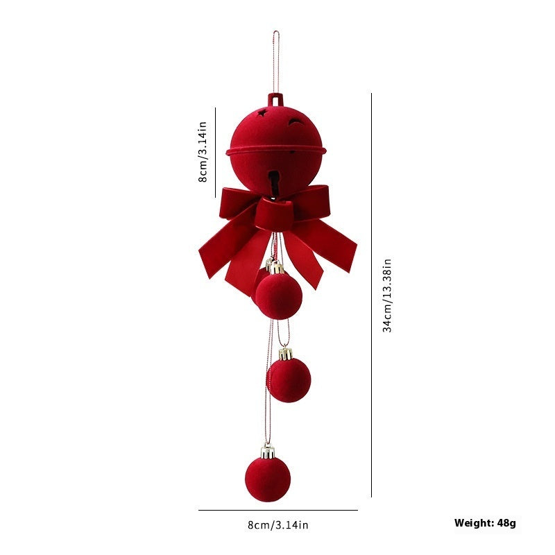 Jingling Bell Decorative Pendant Window Flocking Ornaments